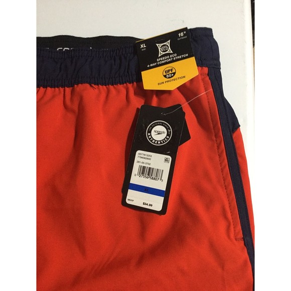 Speedo Swim Trunks Size XL NWT Red/Blue - Picture 3 of 7